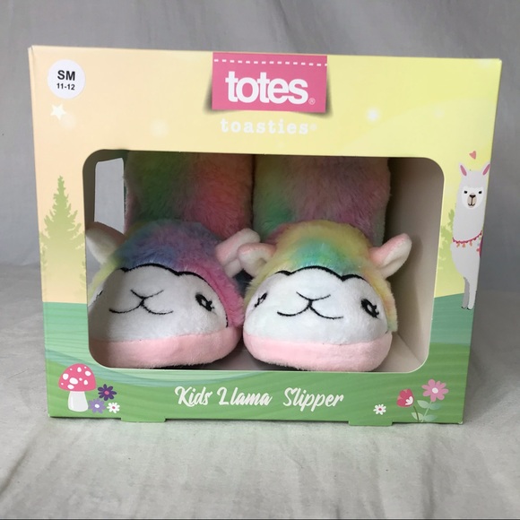 Llama Slippers Totes Boots Alpaca Toasties Rainbow - Picture 2 of 6